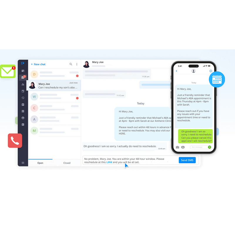 aba client engagement 10 sms chat widget solid ground agency 2 sms chat widget for aba clinics