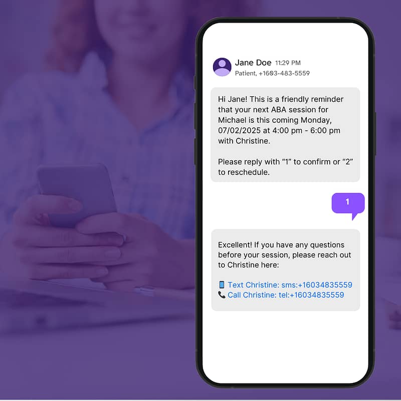 aba appointment reminders text marketing